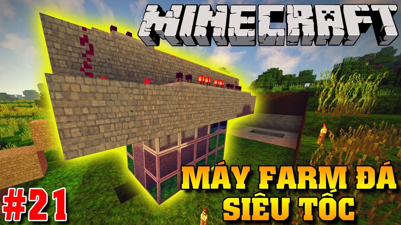 Minecraft Sinh Tồn #21 | MÁY FARM ĐÁ CUỘI SIÊU TỐC | KiA Phạm (w/ Vamy Trần)