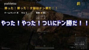 初めてのドン勝！！！を後付け実況してみた【PUBG】