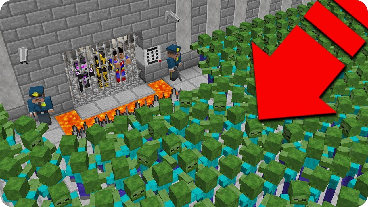 APOCALIPSIS ZOMBIE EN LA PRISIÓN EN MINECRAFT 😱