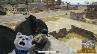 【PUBG】無言の動物の変わりに実況する視聴者2名に見守られ（爆笑され）ながらドン勝