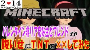 【マインクラフト】バレンタイン非リアな主とフレンドが腹いせにTNTで××してみたｗ #女性実況 chank29