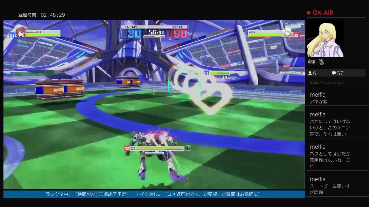 ランクマッチ配信（バドス）「とある魔術の電脳戦機」※マイクなし