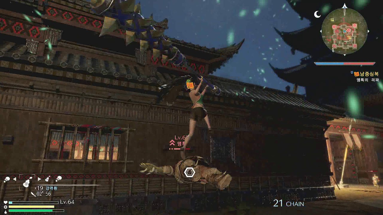 진삼국무쌍8 관은병 풍화륜 응용 真・三國無双8 風火輪のジャンプキャンセルで攻撃