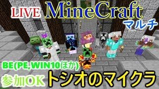 [LIVE] Minecraft（マインクラフト）BE(Win10とPEほか)　花を探しにいく！