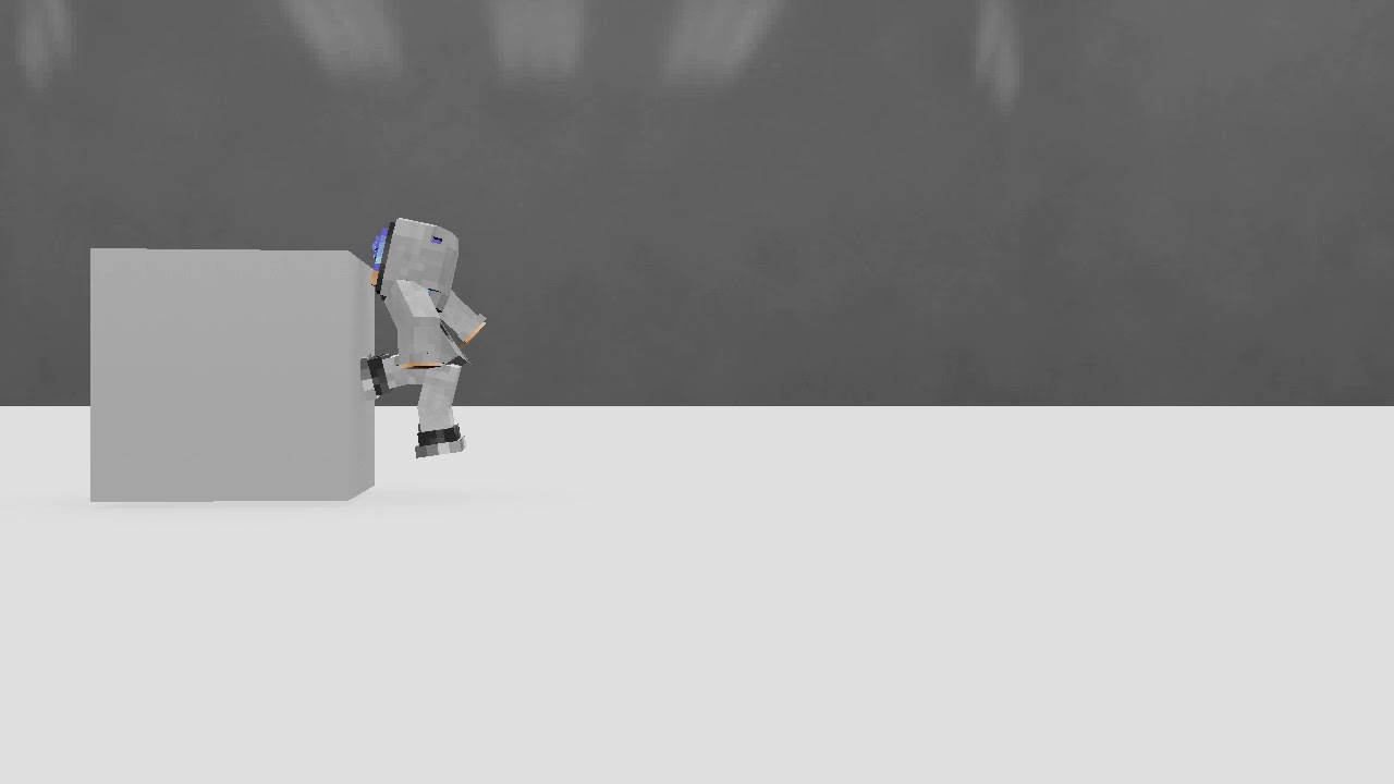 [BLENDERアニメーション初心者]壁蹴りアニメーションマインクラフト