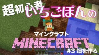 ＃０３ 畑をつくる！いちごぽんのマインクラフト
