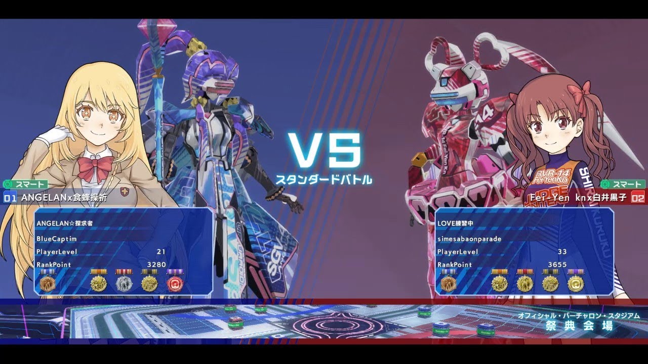 【禁書VO】CaptimバーチャロンTV 対戦相手視線 ランクマッチ第100戦 とある魔術の電脳戦機 2018/2/18 とあるチャロン