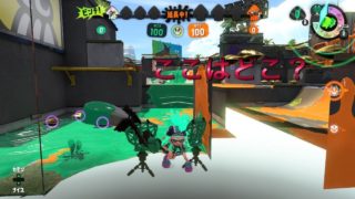 スプラトゥーン2新バグ！！Bバスパークの真ん中のオブジェクトに入る方法！