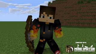 マインクラフト　ミニアニメ　ゾンビとの戦い