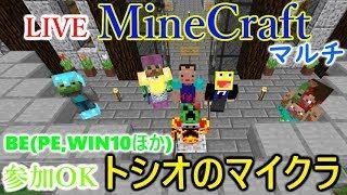 [LIVE] Minecraft（マインクラフト）BE(Win10とPEほか) 地下鉄の壁の装飾をしていく