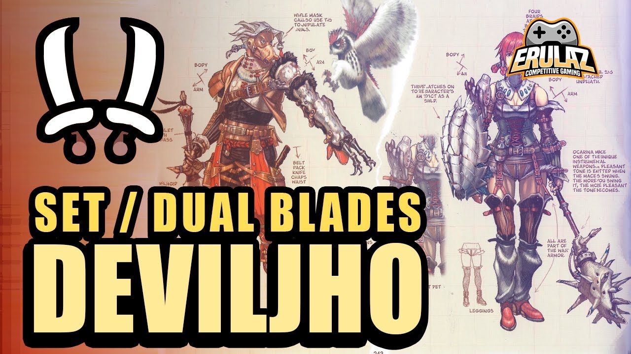 MHW - Set Elemental - Espadas Dobles de Deviljho - モンスターハンター：ワールド