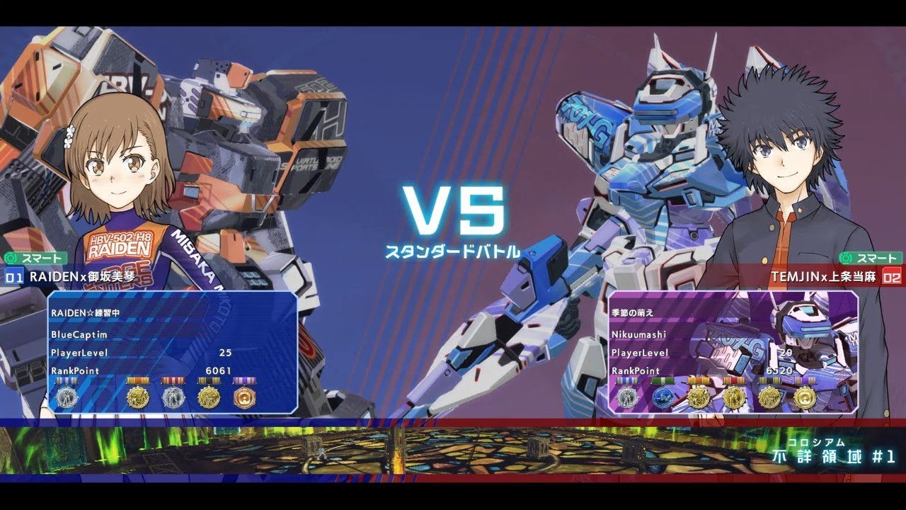 【禁書VO】CaptimバーチャロンTV 対戦相手視線 ランクマッチ第143戦 とある魔術の電脳戦機 2018/3/11 とあるチャロン