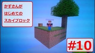 【マインクラフト】かずさんがはじめてのスカイブロック！！　#10
