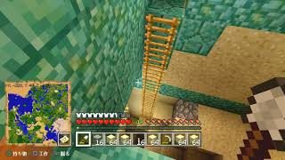 【マインクラフト】 海底神殿でポンジ先輩との出会い