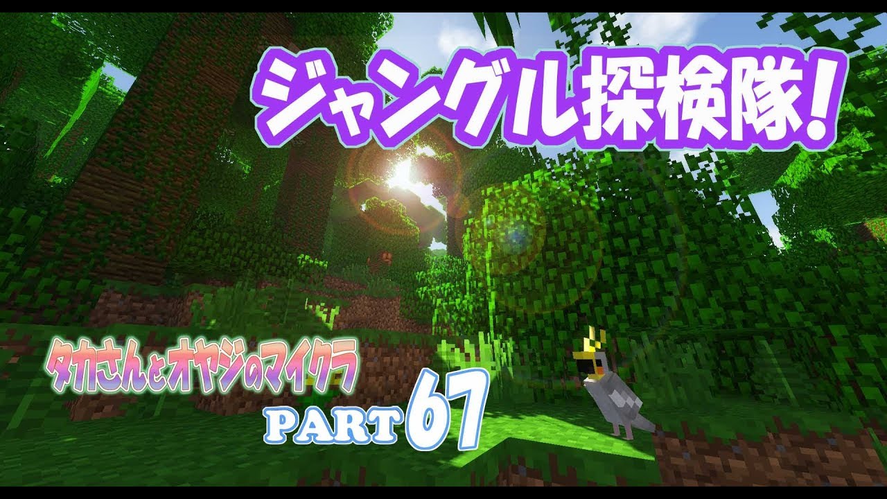【マインクラフト】part 67　ジャングルを探検する！　親子でサバイバルマルチプレイ