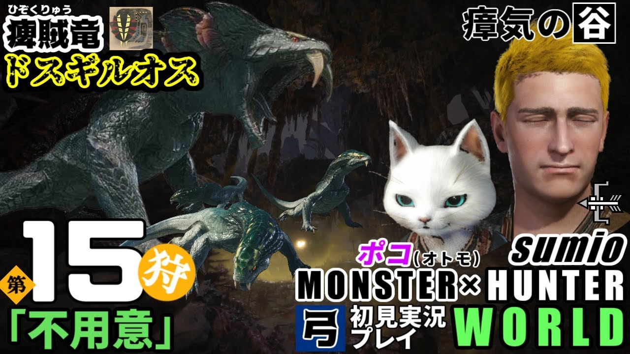 【痺賊竜】第15狩 「不用意」モンスターハンターワールド　sumioの初見実況ソロ弓プレイ