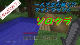一人で生き抜く!?マインクラフト#1
