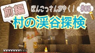 【マインクラフト】#05　はじめての渓谷探検！[前編]戦いが下手すぎる…【PS4】