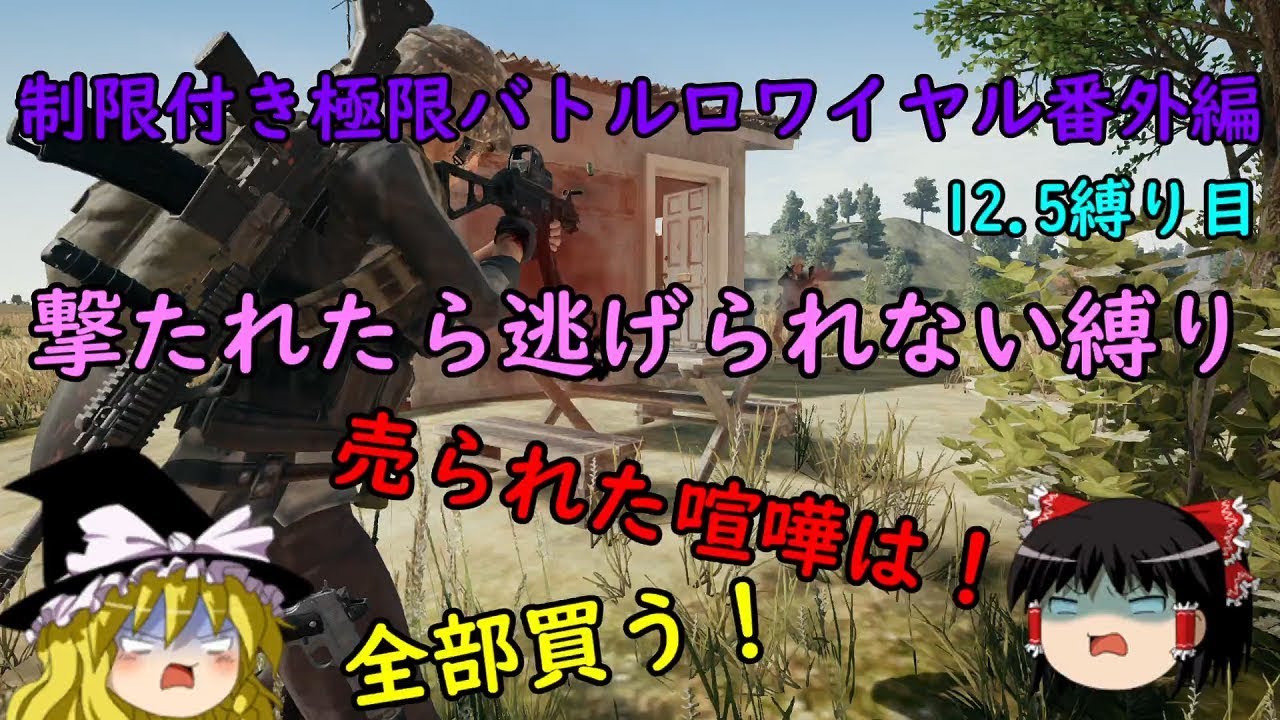【週刊PUBG】制限付き極限バトルロワイヤル　１２，５縛り目【ゆっくり実況】