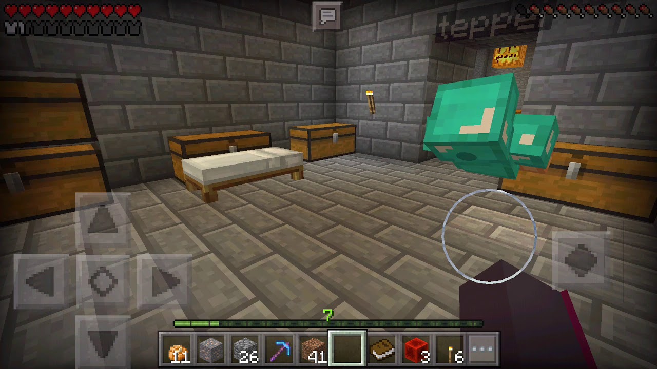 マインクラフトPE空中背泳ぎ。