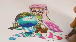 ❰スプラトゥーン2❱ガールとクラゲくん描いてみた‼