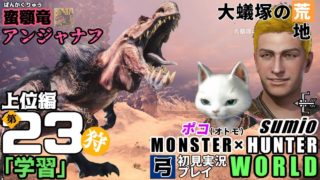 上位編【蛮顎竜】第23狩 「学習」モンスターハンターワールド　sumioの初見実況ソロ弓プレイ