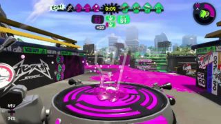 スプラトゥーン２　Bバスのエリアで危機一髪