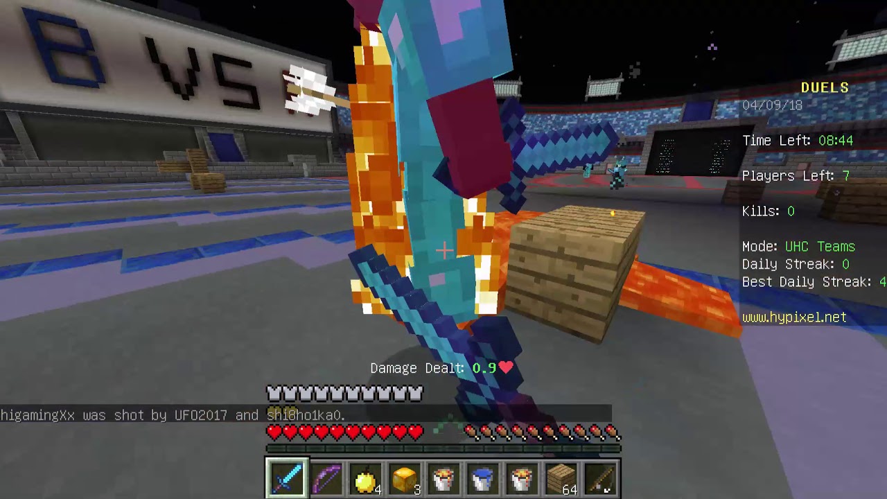 マインクラフト　デュエル　UHC　金頭を被る