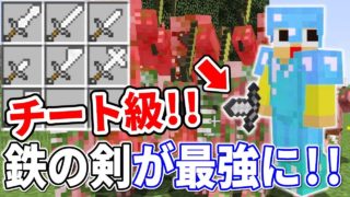 〔マインクラフト〕どの鉄の剣が一番強い！？この中にチート級があります！！