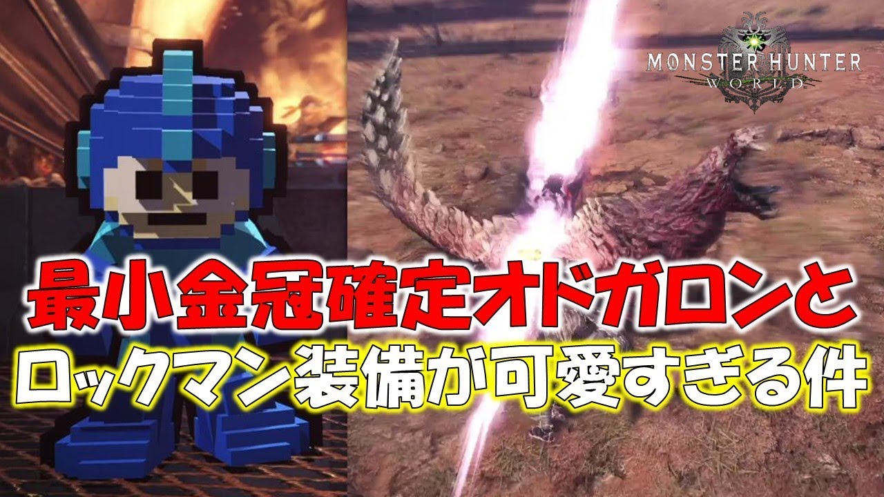 オトモ装備「ロックマン」と最小オドガロンが可愛すぎる件【モンスターハンターワールド(MHW)】