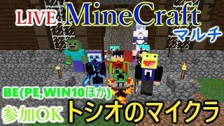 [LIVE] Minecraft（マインクラフト）BE(Win10とPEほか) 木こりに飽きたので村作業