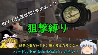 【週刊PUBG】制限付き極限バトルロワイヤル　１６縛り目【ゆっくり実況】