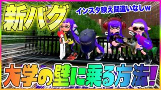 【スプラトゥーン２】【新バグ】大学の壁に乗る方法！海女美術大学のすり抜けバグ！【裏ワザ・小ネタ＆バグ集】【Splatoon2 Glitch】