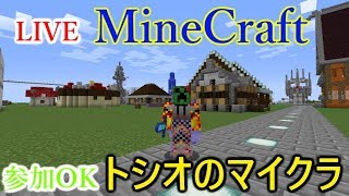 【マインクラフト】建築大会中！　湧きつぶしと隙間うめ【ライブ－トシオのマルチ、マイクラ】