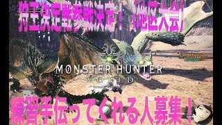モンスターハンターワールド　狩王決定戦地区大会出場決定！練習付き合ってくれる方募集！！
