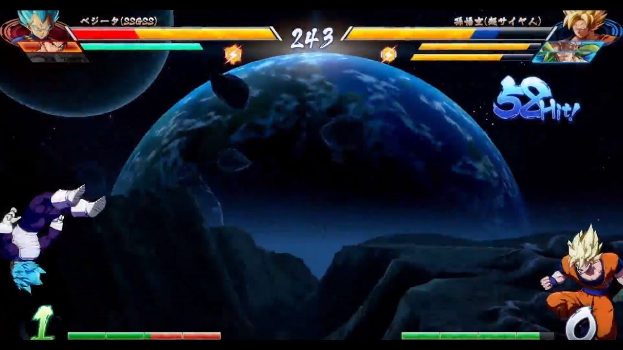ドラゴンボールファイターズ 超サイヤ人悟空の58hitコンボが上手い!!