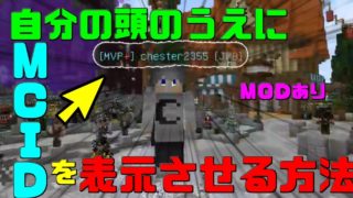 自分の頭のうえにＭＣＩＤを表示させる方法【マインクラフト】