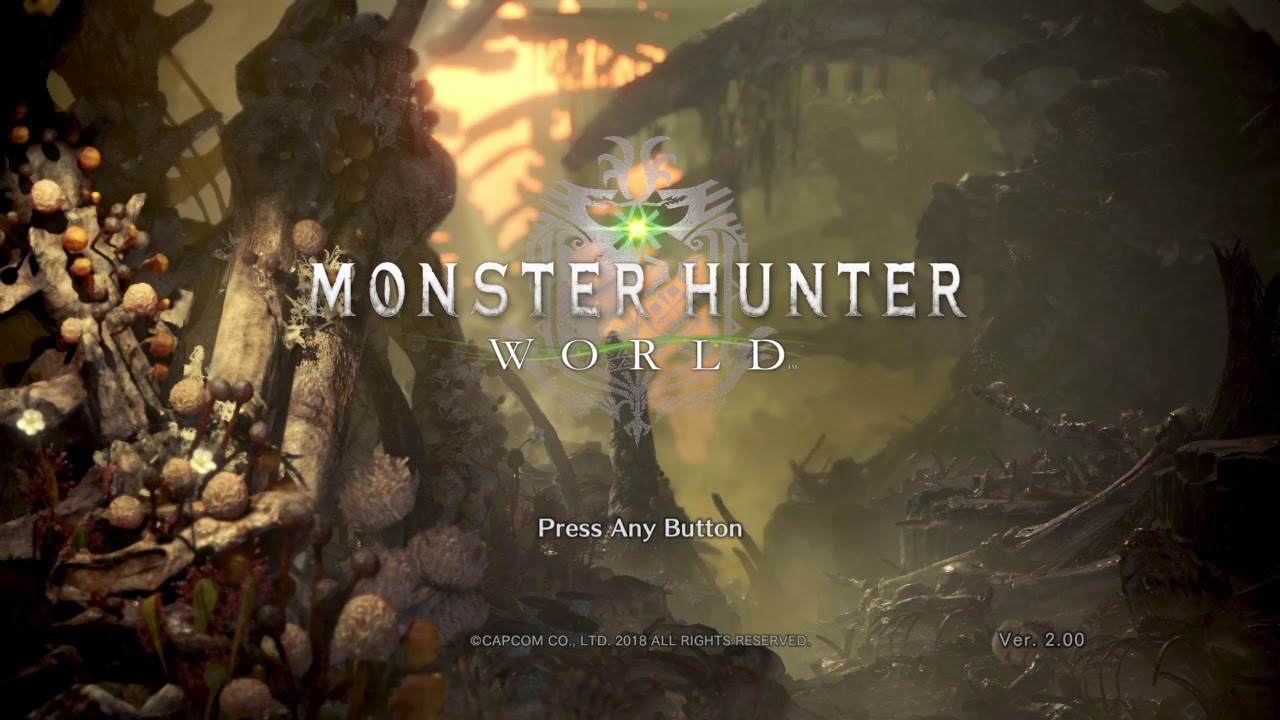 モンスターハンター：ワールド タイトル画面(瘴気の谷)