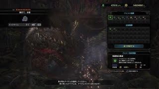モンスターハンター：ワールド　歴戦イビルジョー　11分46秒　ランス討伐　ドーピング、装具使用