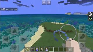 マインクラフト 綺麗な海にひっそりとある孤島に何も持たないスケルトン