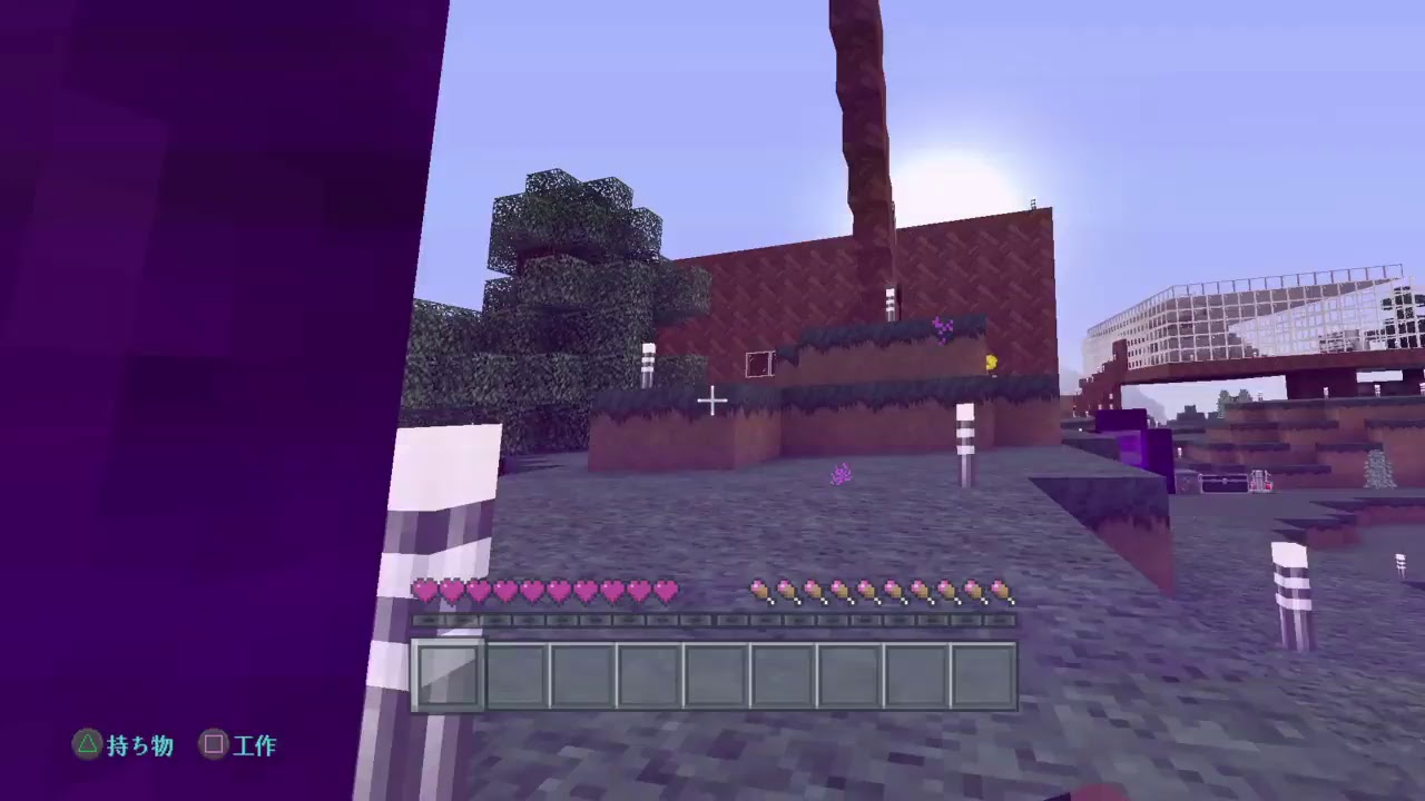 高い場所からこんばんは！マインクラフト！