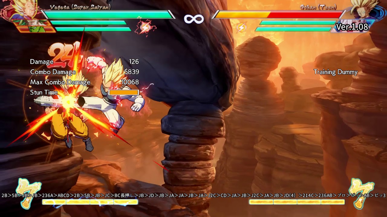 【DBFZ】ベジータ008【ドラゴンボールファイターズ】100% combo