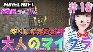 【マインクラフト】経験値トラップ作り❤ゾンビ編★大人のマイクラ＃18