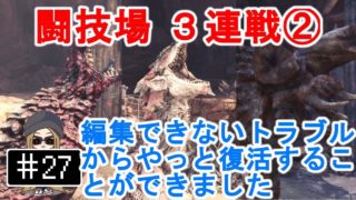 #27【PS4】モンスターハンター：ワールド - 闘技場：オドガロン・レオレウス・ディアブロス②
