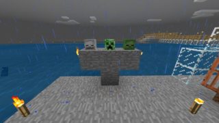 【マインクラフト】帯電クリーパーでモブの頭とったどぉ～！