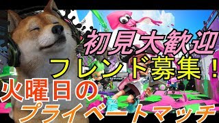 【スプラトゥーン2】火曜日のプライベートマッチ【参加型/初見歓迎】