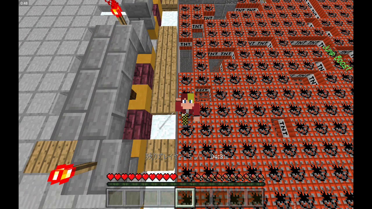 【マインクラフト実況】TNT Run 3人称視点でやる