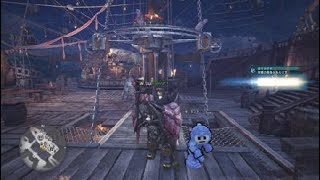 モンスターハンターワールド　コックさんの配信でのファイターさんとの共同作業(^O^)