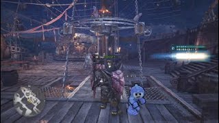 モンスターハンターワールド　コックさんの配信でのファイターさんとの共同作業(^O^)