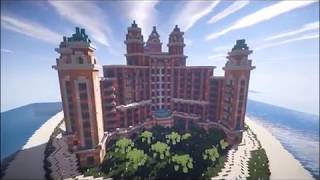 マインクラフトでホテルアトランティス（ドバイ）を造る